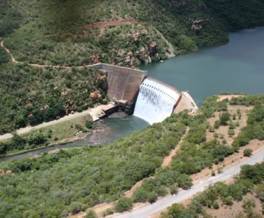Blyde Dam overflowing Blyde River Canyon close to Marepe Country Lodge Hoedspruit